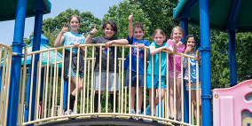 students on the playground