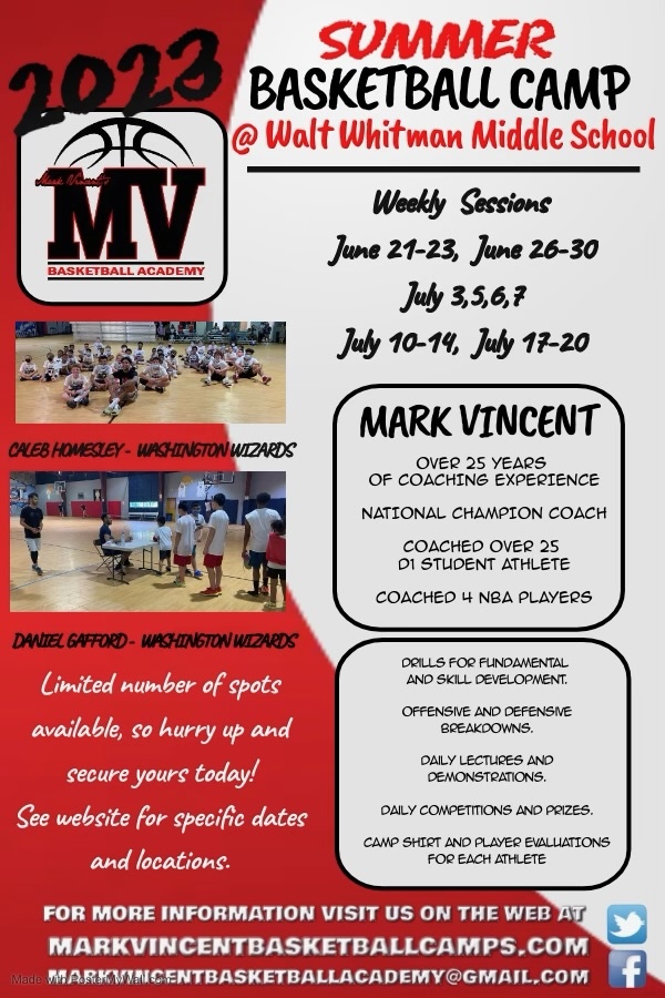 MV Basketball Camp flyer