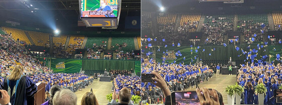 Image of hats off grads