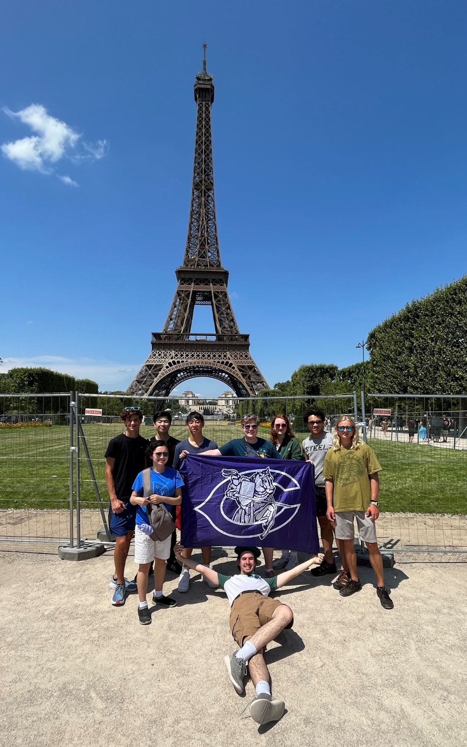Chantilly High School band students in Paris