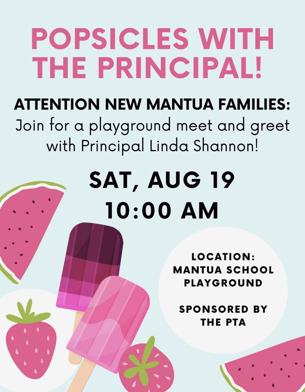 Popsicles with the Principal