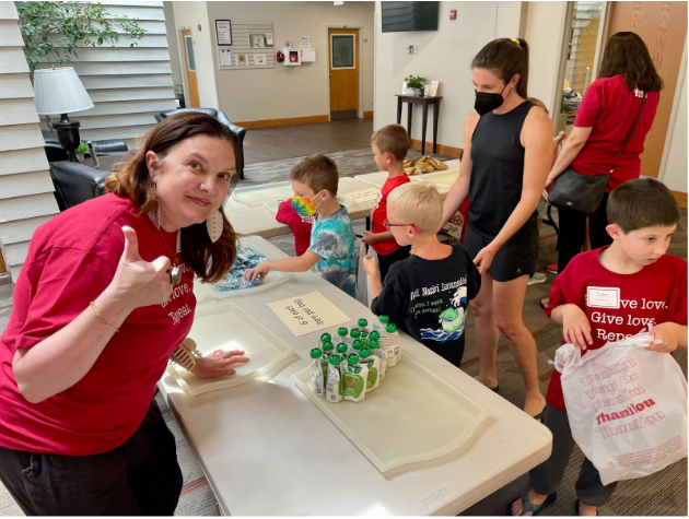 Students with teacher