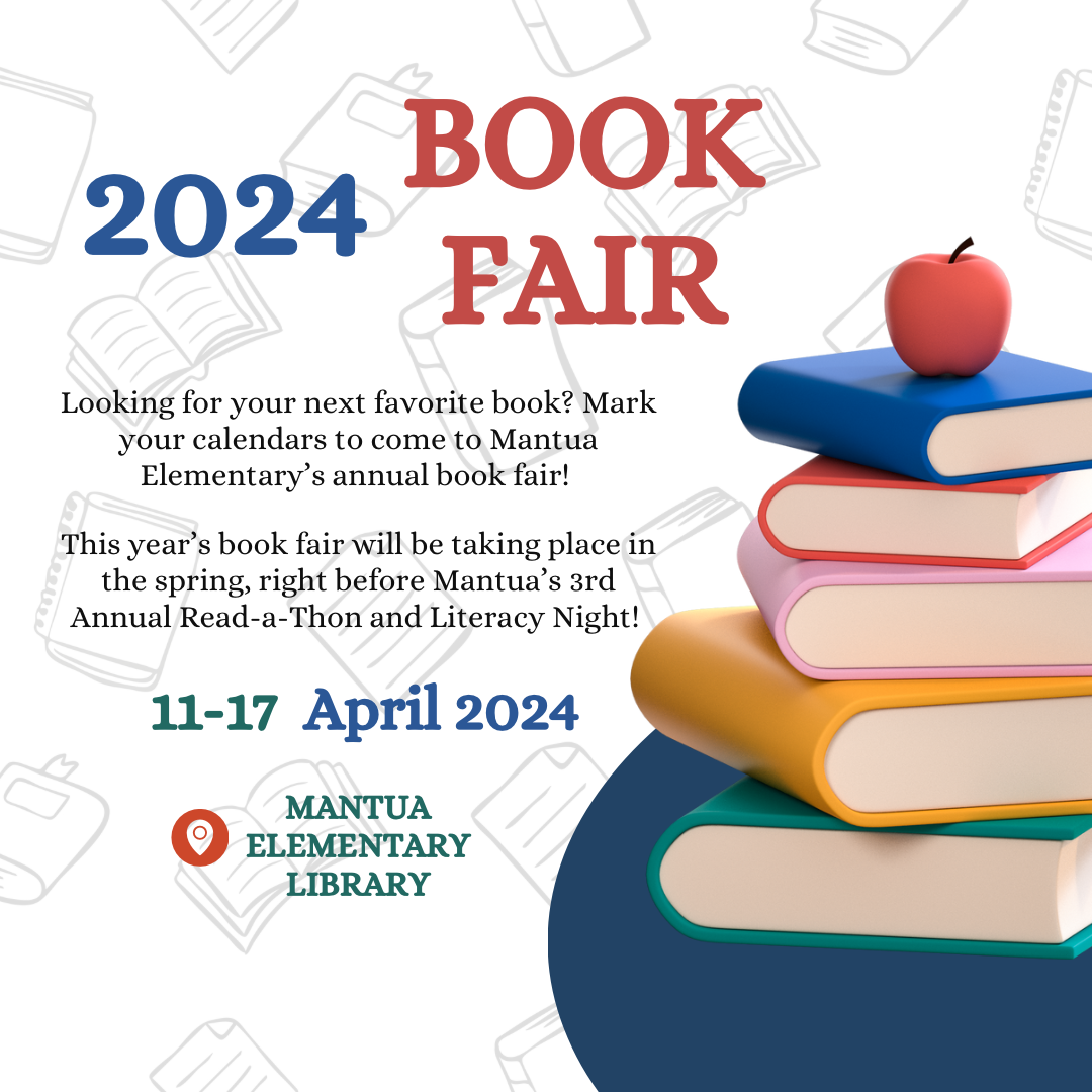 Save the date for the spring book fair, April 11-17, 2024