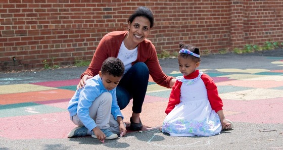parent with children
