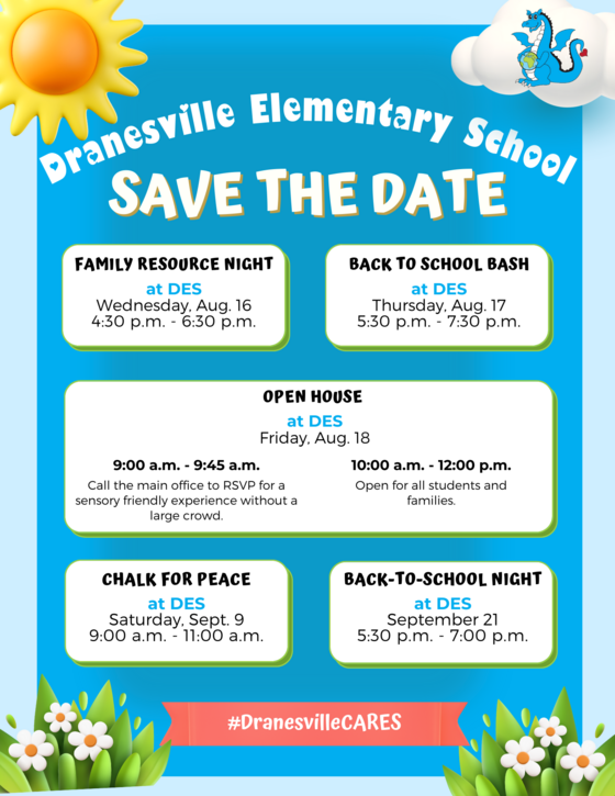 Dranesville Elementary School Back to School Events