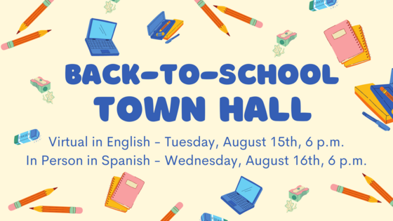 Join us for Back-to-School Night Wednesday, August 23rd, 6 - 8 pm