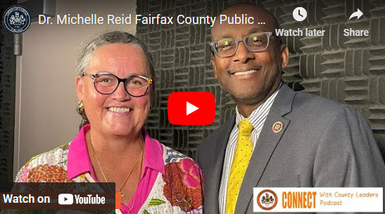 Superintendent Dr. Michelle Reid and Fairfax County Executive Bryan Hill