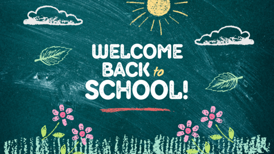 Welcome Back to School chalkboard banner