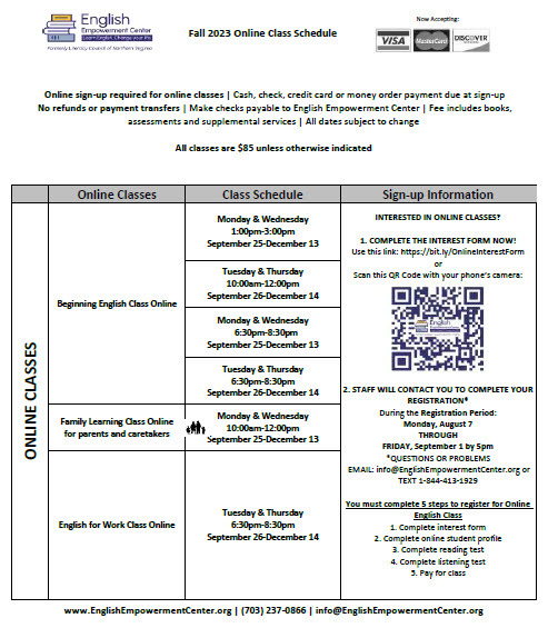 Online English Classes