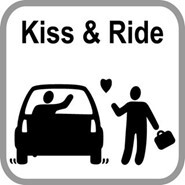 kiss and ride graphic