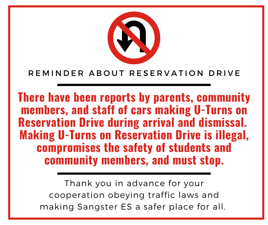 Making U-Turns on Reservation Drive is illegal, compromises the safety of students and community members, and must stop.