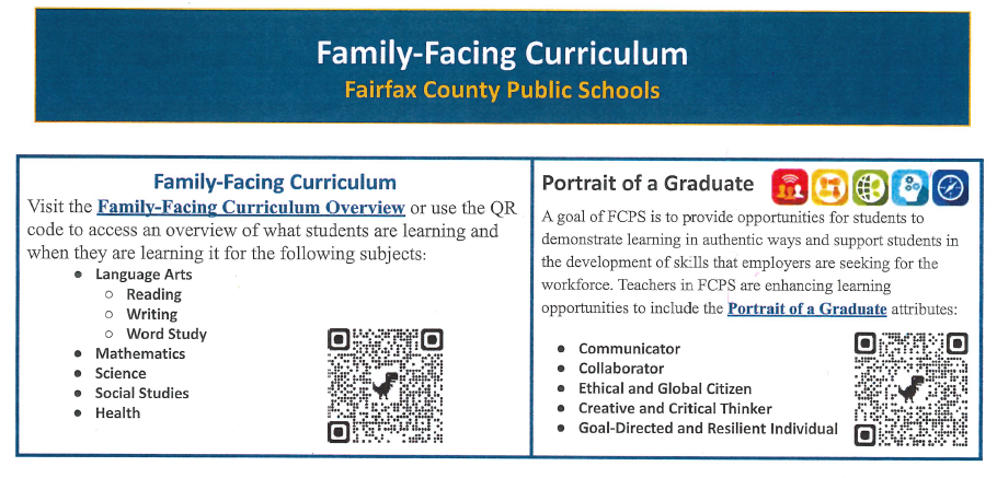 FCPS Family Facing Curriculum