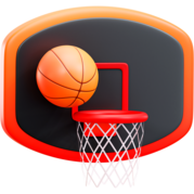 basketball hoop and ball clipart