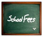 A chalkboard image says School Fees