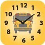 clock with school bus on it