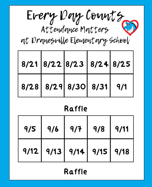 Every Day Counts Ten Day Attendance Raffle