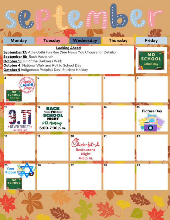 September Calendar 