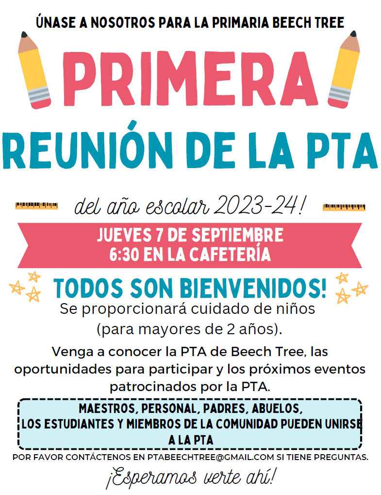 1st PTA Meeting Span