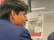 Student at Genesys Works Signing Day waiting to hear where they'll intern.