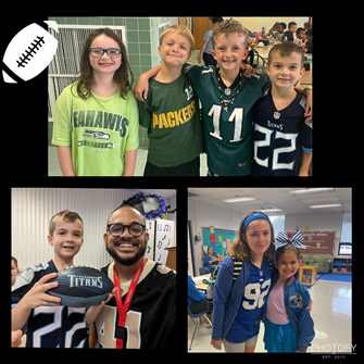 kids wearing NFL jerseys