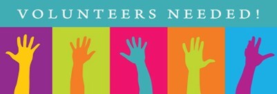 volunteers needed - drawing of hands raised