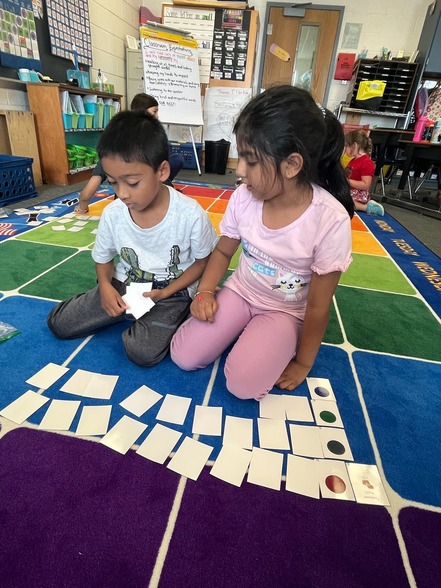 First graders counting
