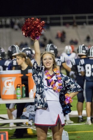 Varsity Cheerleader at Feeder Night