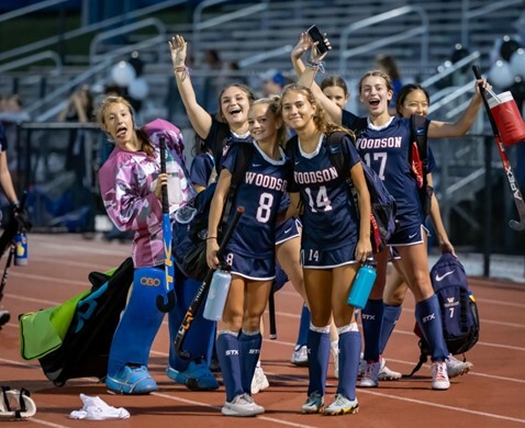 JV Field Hockey celebrating another win