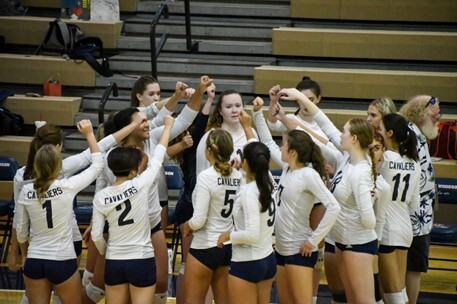 Varsity Volleyball is now 5-0 in the District!