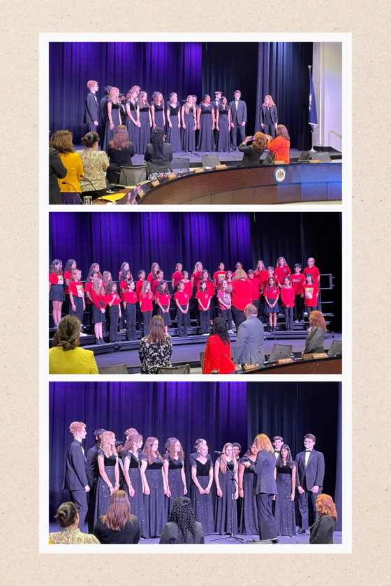 Langley HS and Forestville ES SB anthem collage