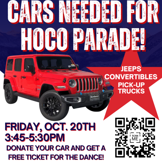 Homecoming Parade Car Donations Needed