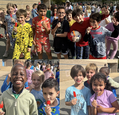 Students enjoyed popsicles and pajamas for Boosterthon.