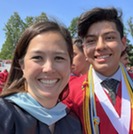 Kathleen Mathis and student at graduation