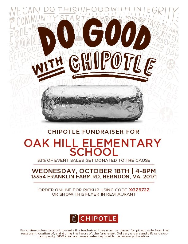Chipotle Fundraiser flyer