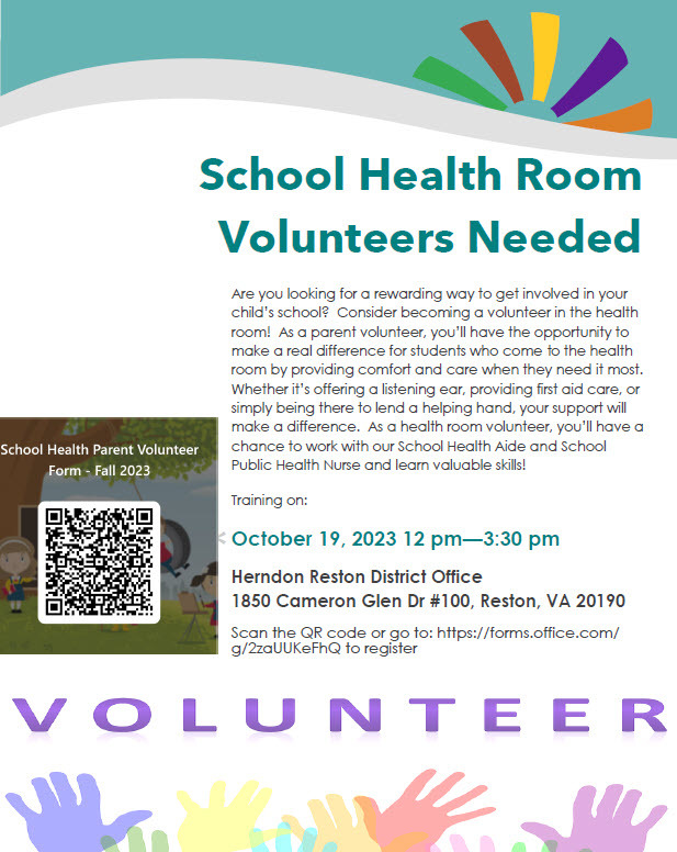 training for health room volunteers