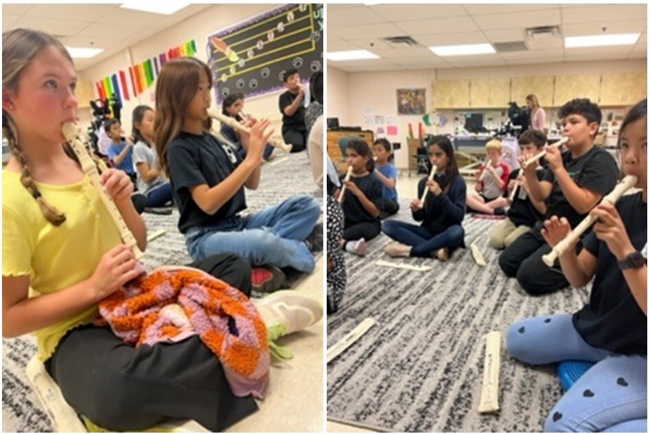 Recorders in Music Class