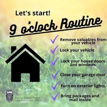 9 O'clock routine infographic