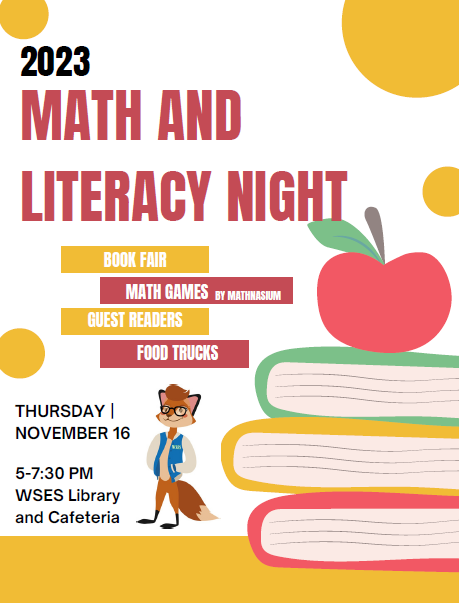 We'll be holding Math/Literacy night on 11/16