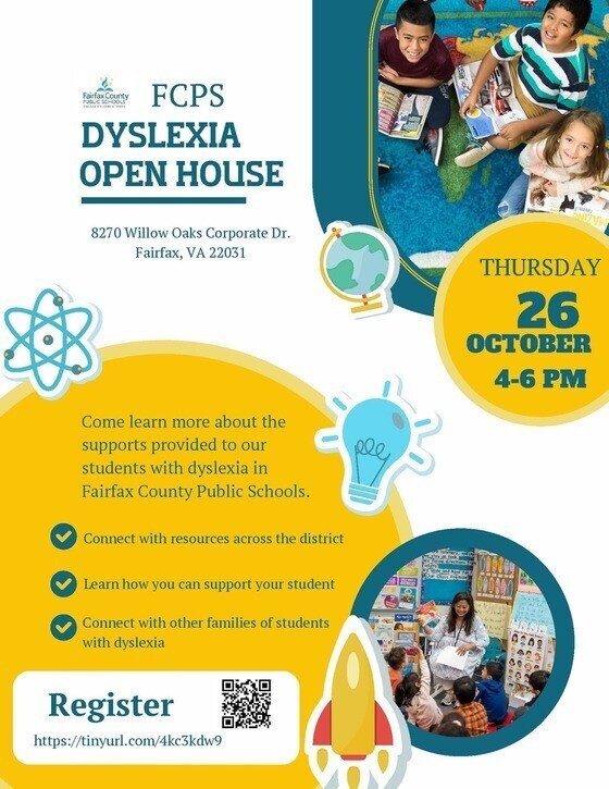 FCPS Dyslexia Open House Flyer