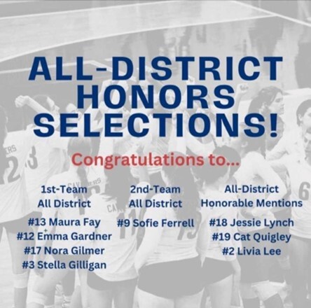 Volleyball All-District Honors Selections
