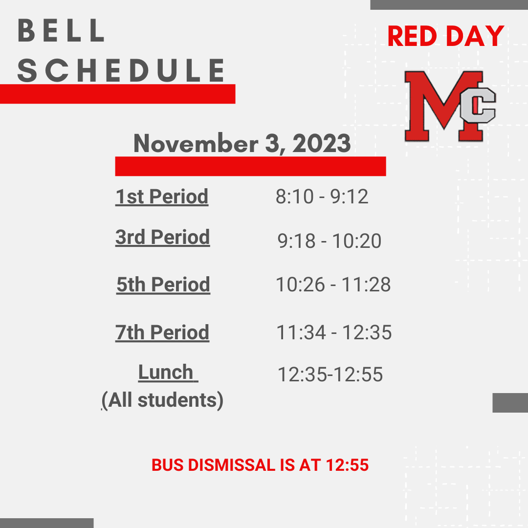 November 3 schedule