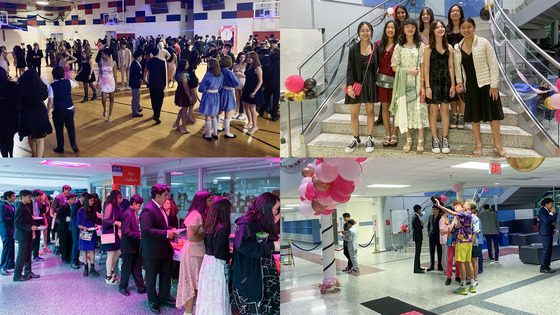 Collage of photos from Homecoming dance