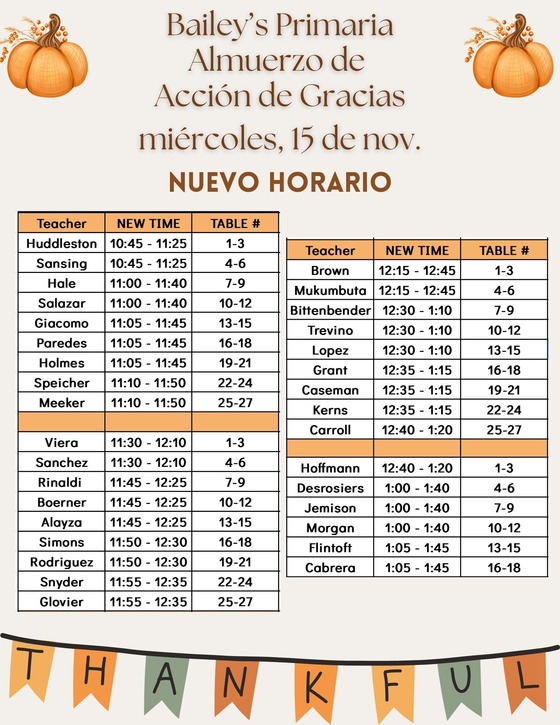 Thanksgiving Spanish