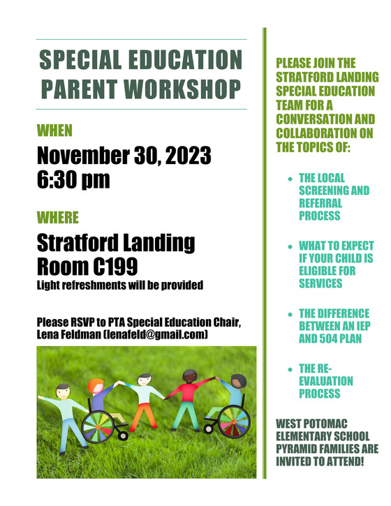 11/30 Special Education Parent Workshop Flyer