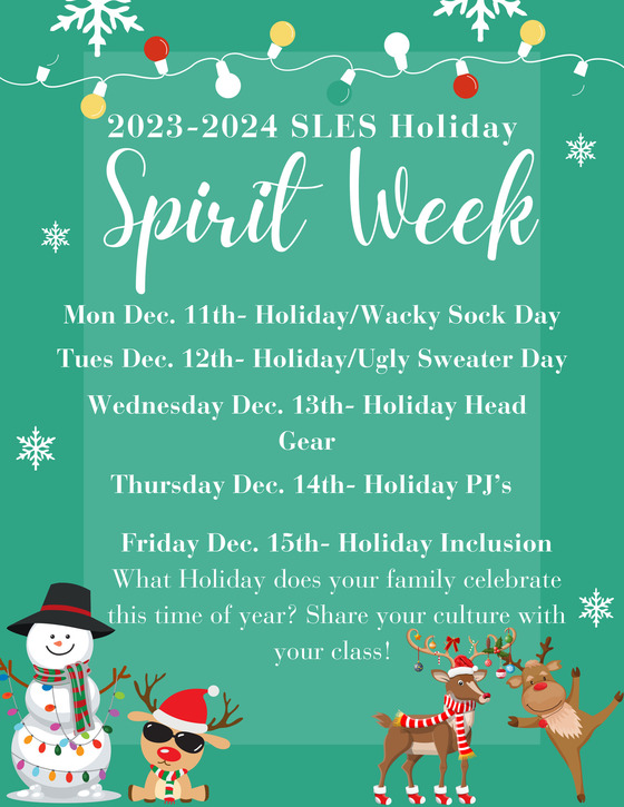 Holyday Spirit week Flyer