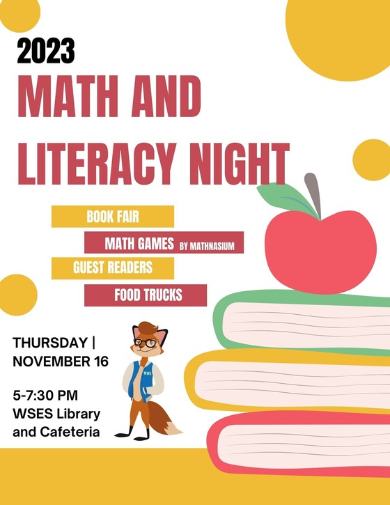 Join us tonight for Math & Literacy Night