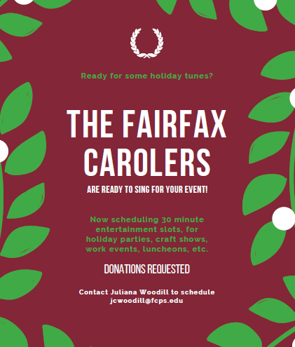 The Fairfax Carolers are ready to sing for your event!