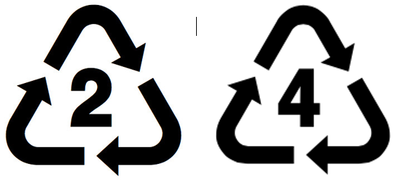 2s and 4s can be recycled