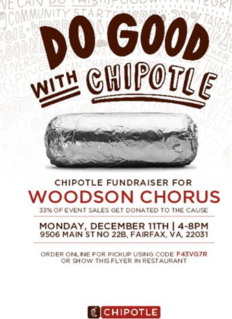 Chipotle Fundraiser for Woodson Chorus
