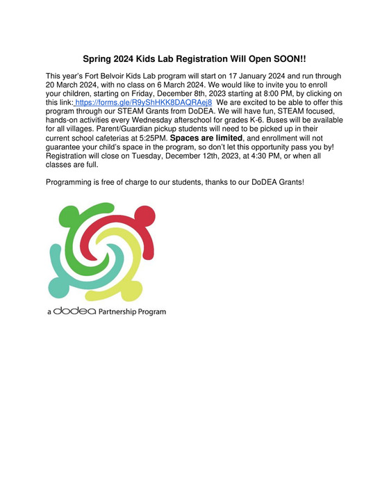 FBUS 2024 Kids Lab Registration